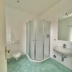 Gästebad mit Fenster und Dusche