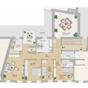 Grundriss WE 30